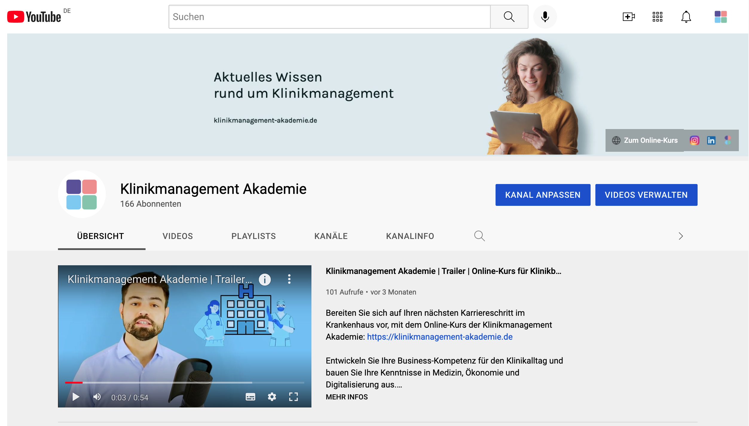 Klinikmanagement Akademie YouTube-Kanal